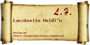 Laczkovits Helén névjegykártya